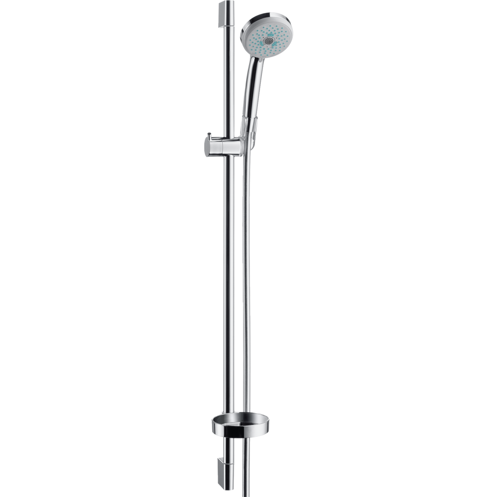 Душевой гарнитур hansgrohe Croma 100 3jet Multi со штангой 90 см и мыльницей 27774000, хром