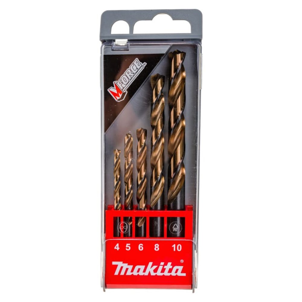 Набор сверл по металлу Makita HSS 4-10 мм, 5 шт., D-30508