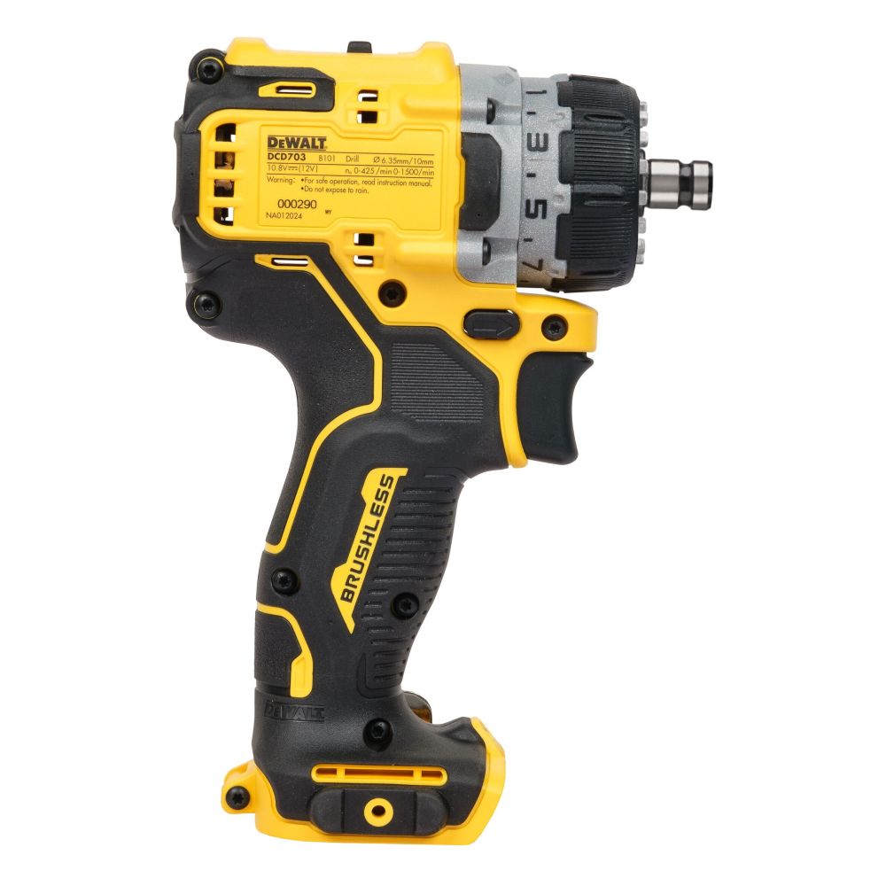 Аккумуляторный набор DEWALT DCK2101L2T, 12 В: дрель-шуруповерт DCD703 + перфоратор DCH072, с 2 АКБ 3 Ач и ЗУ, в кейсе TSTAK