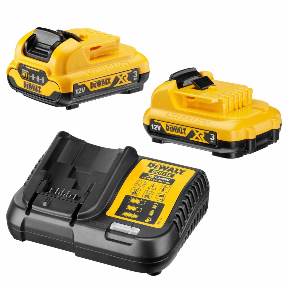 Аккумуляторный набор DEWALT DCK2101L2T, 12 В: дрель-шуруповерт DCD703 + перфоратор DCH072, с 2 АКБ 3 Ач и ЗУ, в кейсе TSTAK