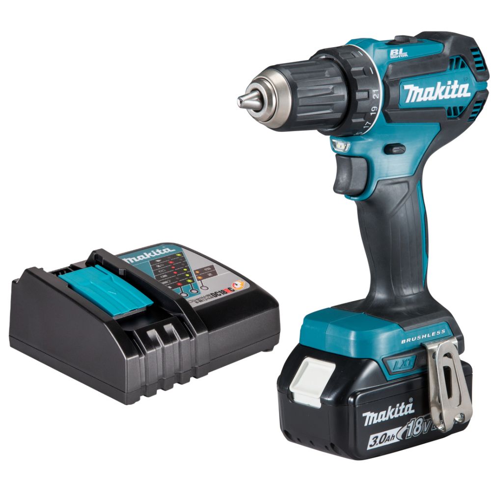 Аккумуляторная дрель-шуруповерт Makita DDF485, 18 В, 1900 об/мин, с АКБ 3 Ач и ЗУ (DDF485P1Z)