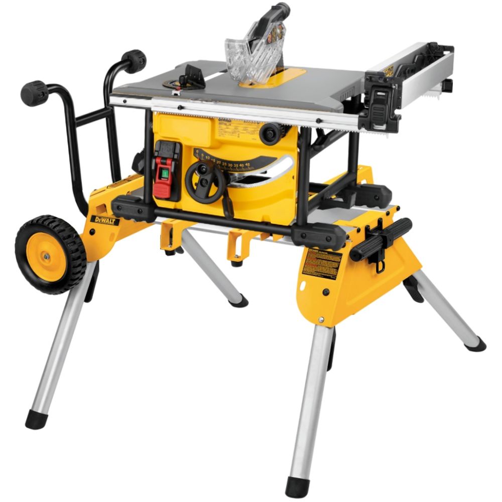 Дисковая настольная пила DEWALT DWE7485RS, 1850 Вт, 210 мм, 5800 об/мин, с подставкой на колесах (DWE7485RS-QS)