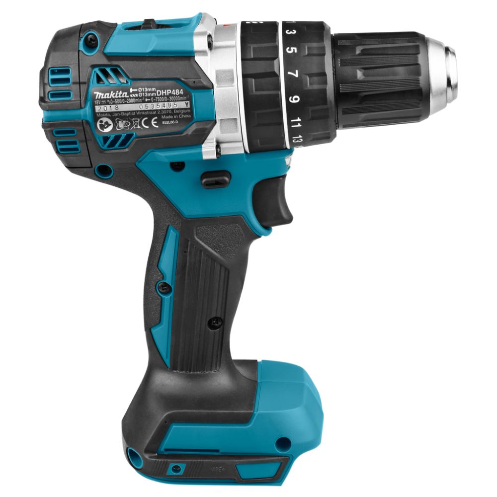 Аккумуляторная ударная дрель-шуруповерт Makita DHP484Z, 18 В, 2000 об/мин, 30000 уд/мин, без АКБ и ЗУ