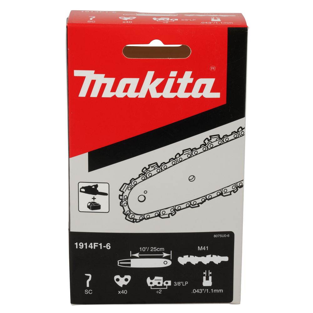 Пильная цепь Makita 1914F1-6, 25 см, 3/8", 1.1 мм, 40 звеньев (1914F1-6)