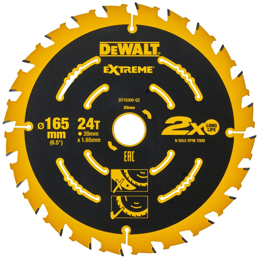 Диск пильный по дереву DEWALT EXTREME 165х20х1.65 мм (DT10300-QZ)