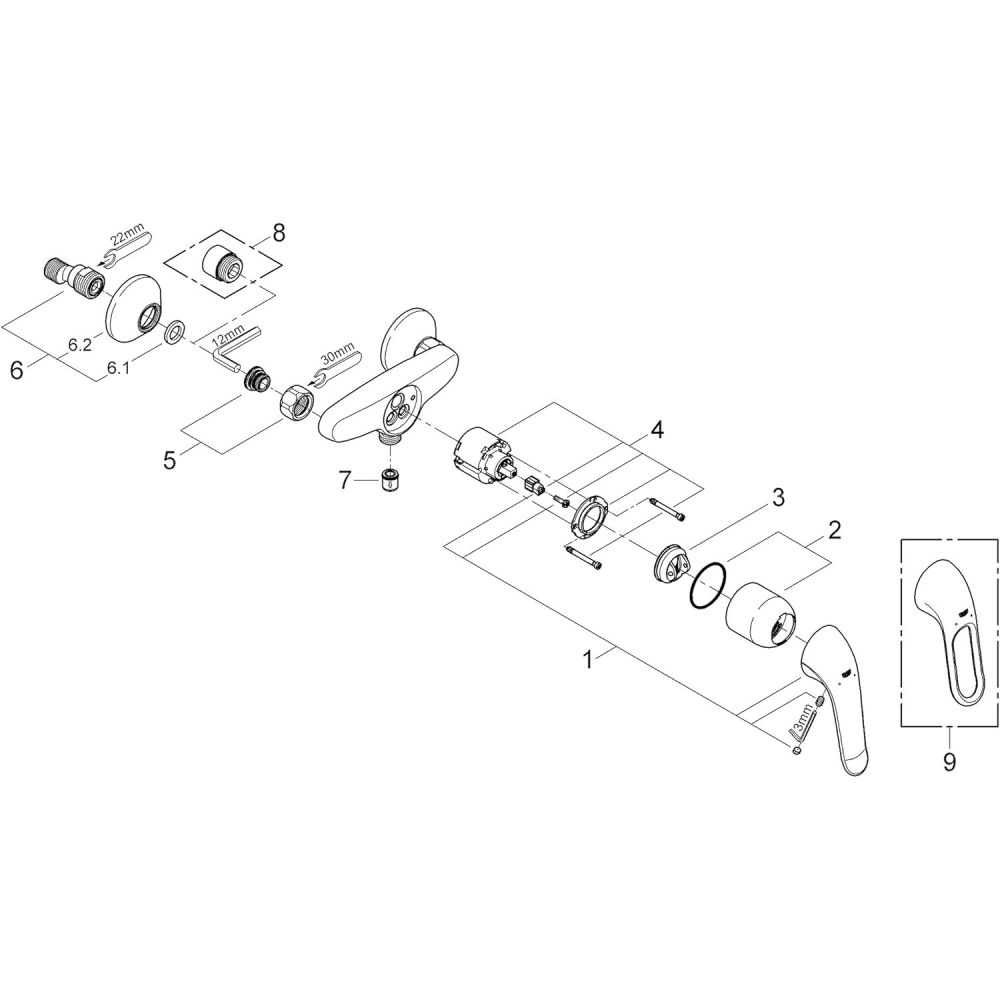 Смеситель для душа GROHE Euroeco Special, хром (32780000)