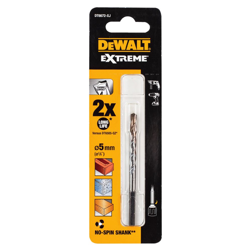 Сверло по бетону DEWALT DT6672, 5x85 мм, 1 шт. (DT6672-XJ)