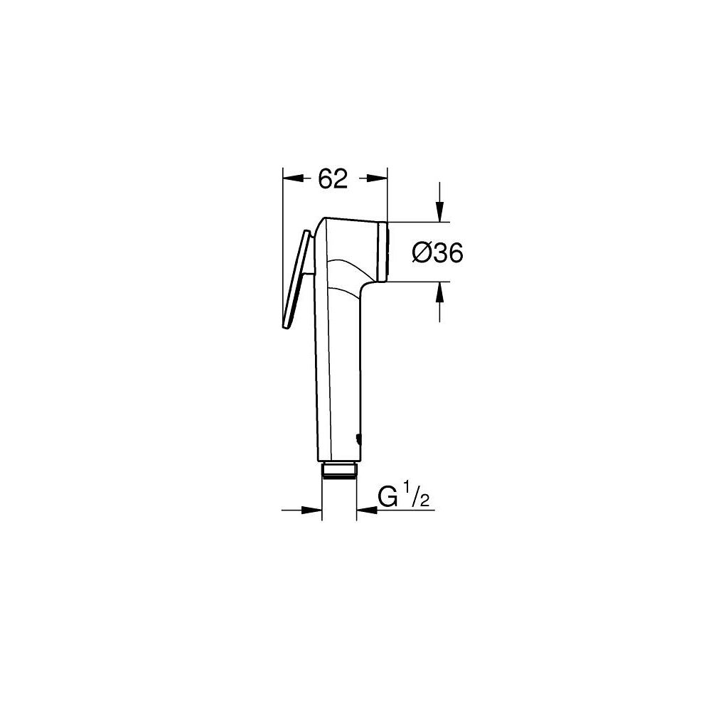 Набор для гигиенического душа скрытого монтажа GROHE BauFlow, хром (NH0001)