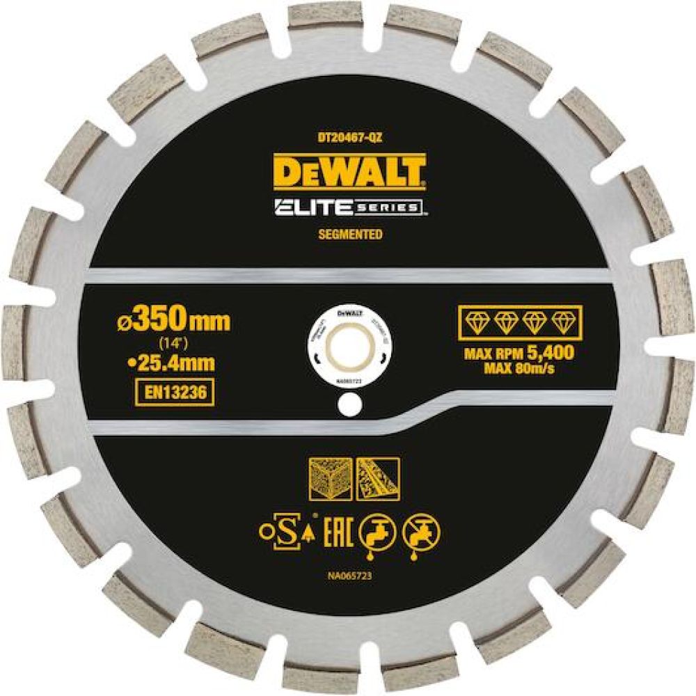 Диск алмазный DEWALT DT20467, по бетону, 350х25.4х1 мм, 1 шт. (DT20467-QZ)
