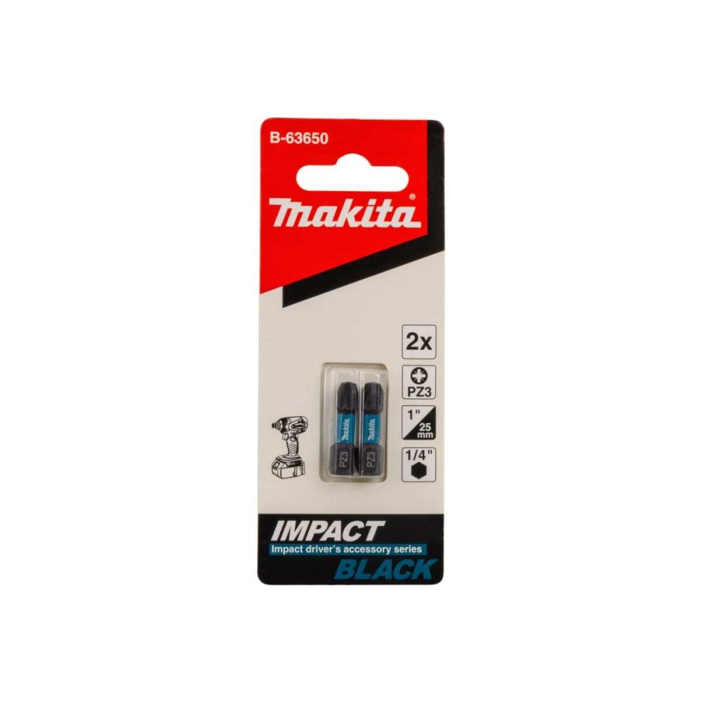 Насадка Makita Impact Black PZ3, 25 мм, C-form, 2 шт., B-63650