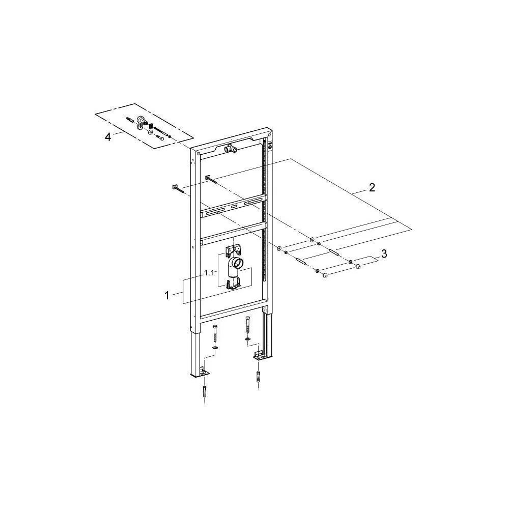 Система инсталляции для писсуара GROHE Rapid SL (38517001)