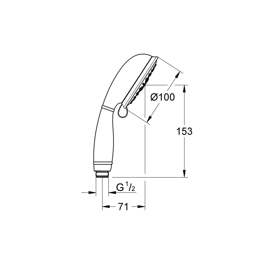 Ручной душ GROHE Tempesta Rustic 100, 4 режима, хром (27608001)