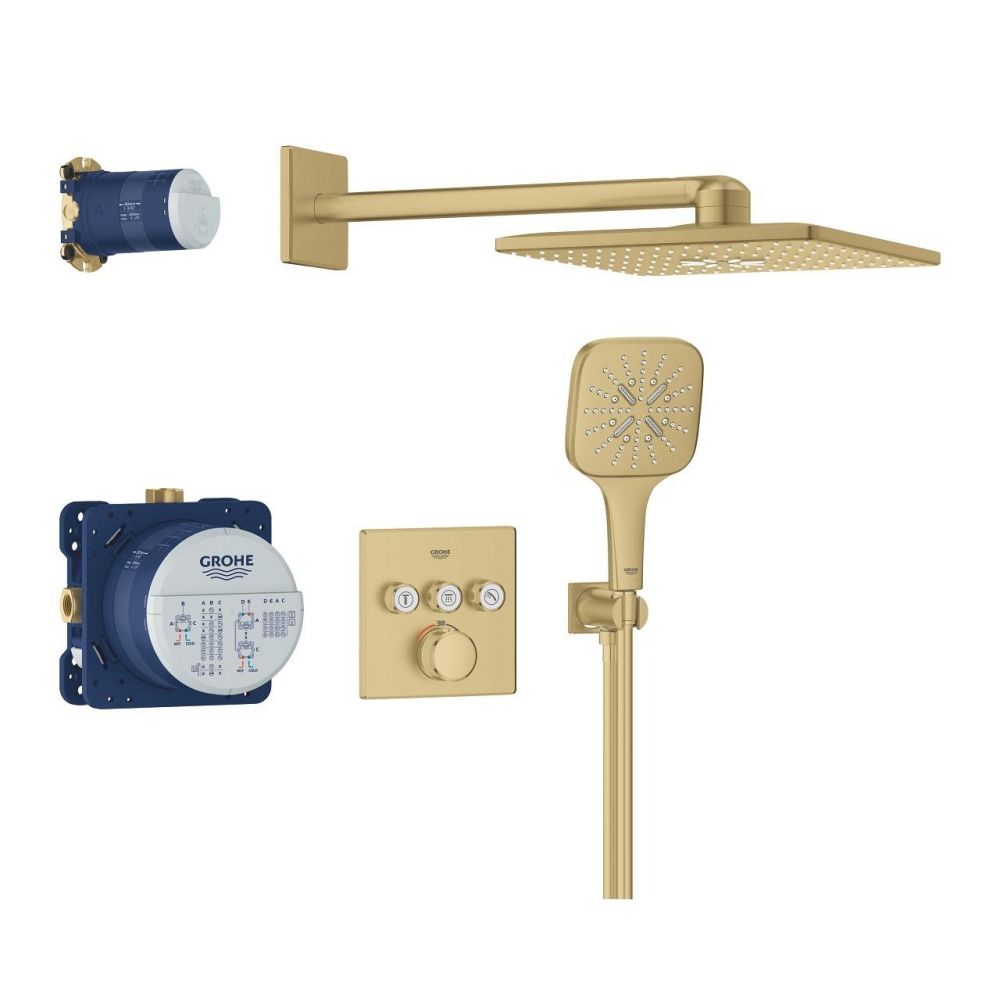 Душевая система GROHE Grohtherm SmartControl с термостатом для душа, холодный рассвет матовый (34864GN0)