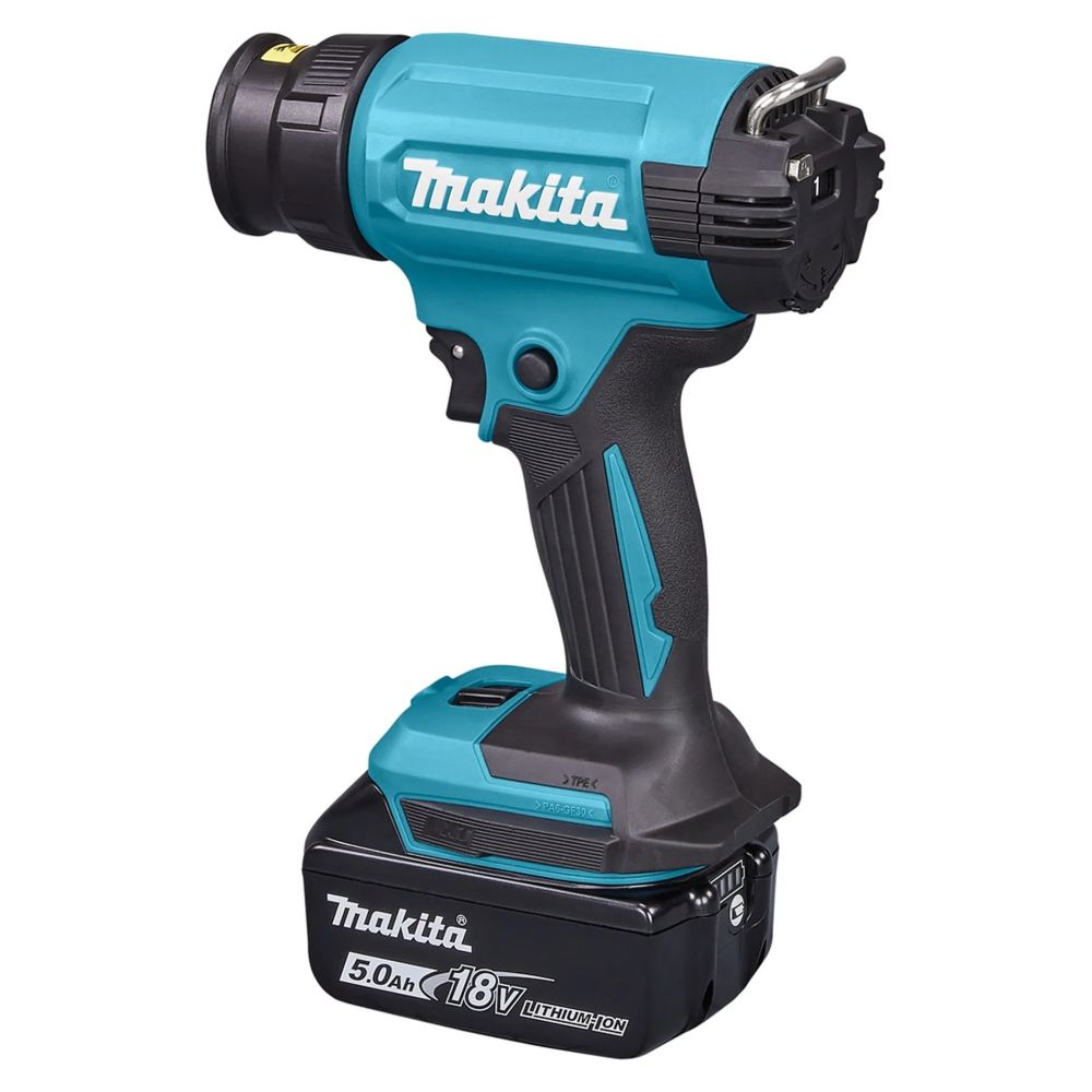 Аккумуляторный тепловой пистолет (фен) Makita LXT 18В, 1 режим, 550°, АКБ 5.0 Ач, З/У, кейс MakPac, DHG181RT1J