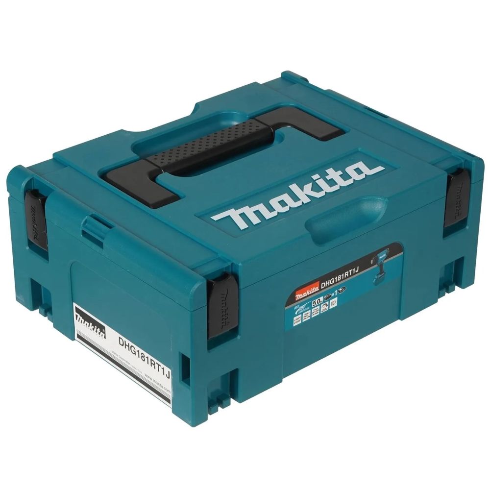 Аккумуляторный тепловой пистолет (фен) Makita LXT 18В, 1 режим, 550°, АКБ 5.0 Ач, З/У, кейс MakPac, DHG181RT1J