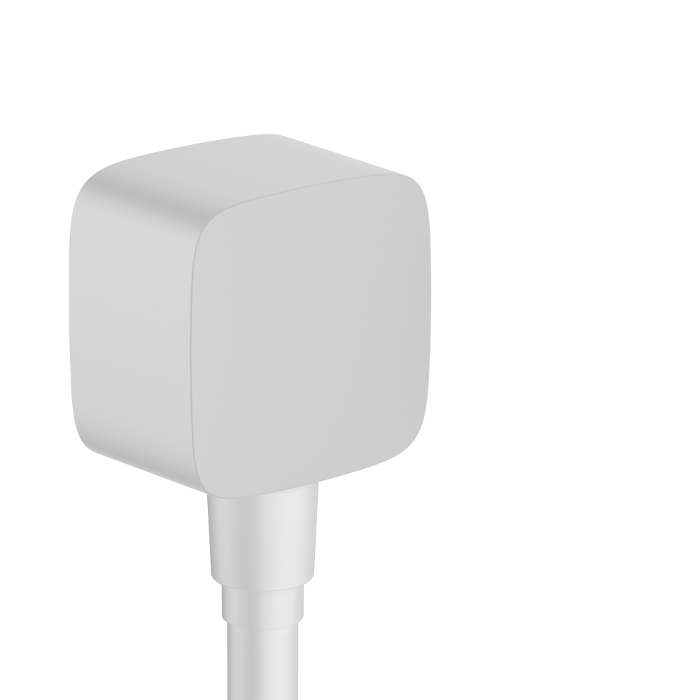 Шланговое подключение hansgrohe FixFit с клапаном обратного тока 26457700, матовый белый