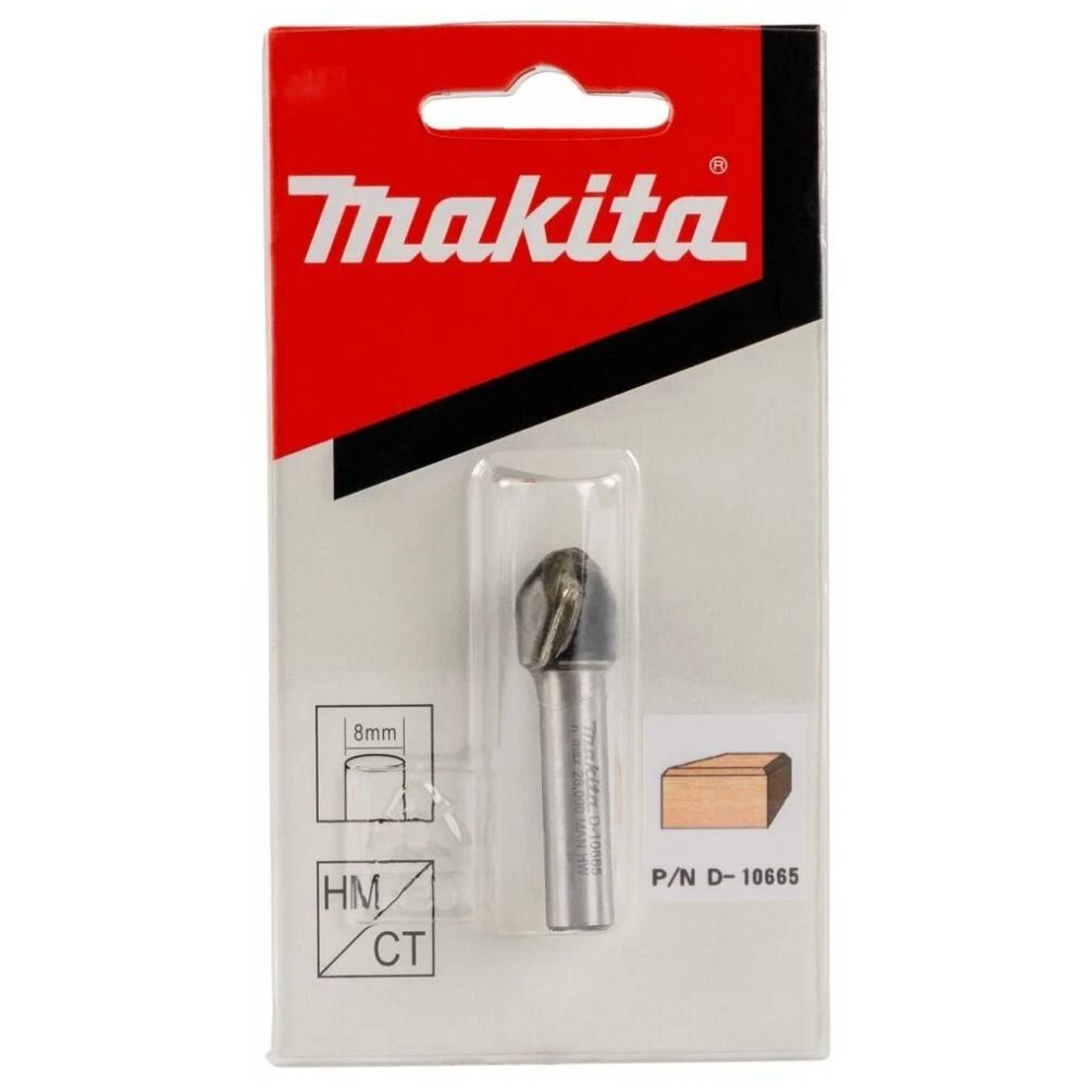 Фреза концевая фасочная Makita 12, 7х12, 7х8х32х2Т, 45°, D-10665