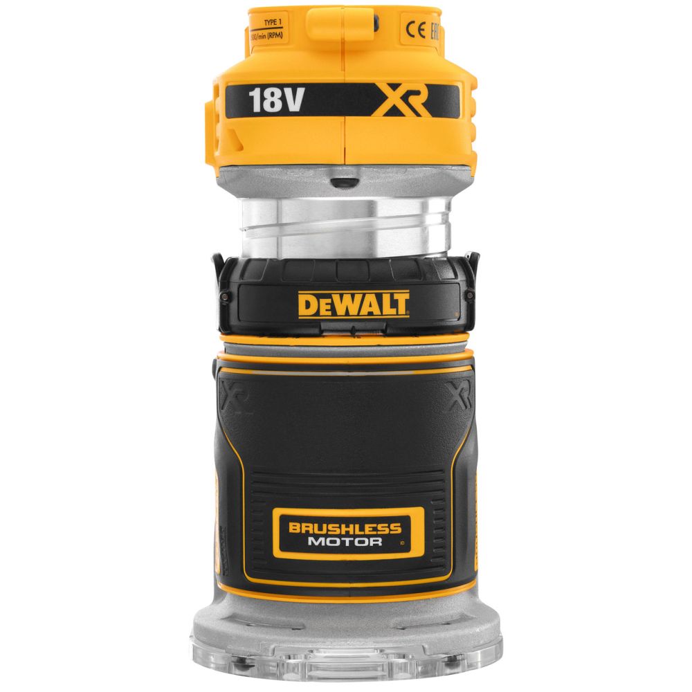 Аккумуляторный вертикальный фрезер DEWALT DCW604P2, 18 В, 25500 об/мин, 55 мм, с 2 АКБ 5 Ач и ЗУ, в кейсе TSTAK (DCW604P2-QW)