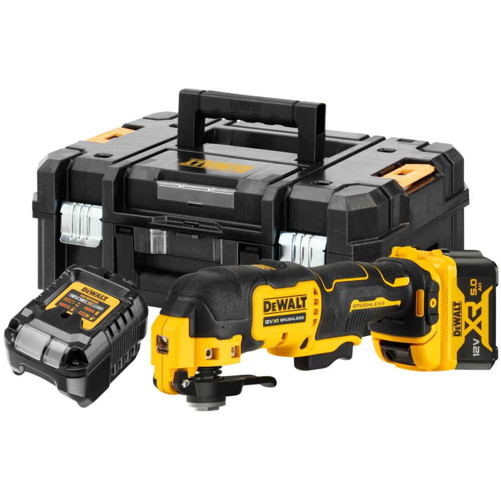 Аккумуляторный реноватор DEWALT DCS353L1T, 12 В, 18000 кол/мин, с АКБ 5 Ач и ЗУ, в кейсе TSTAK (DCS353L1NT-XJ)