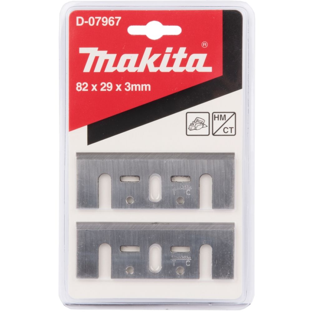 Нож HM/TC широкий Makita, 82 мм, односторонний, 2 шт., D-07967