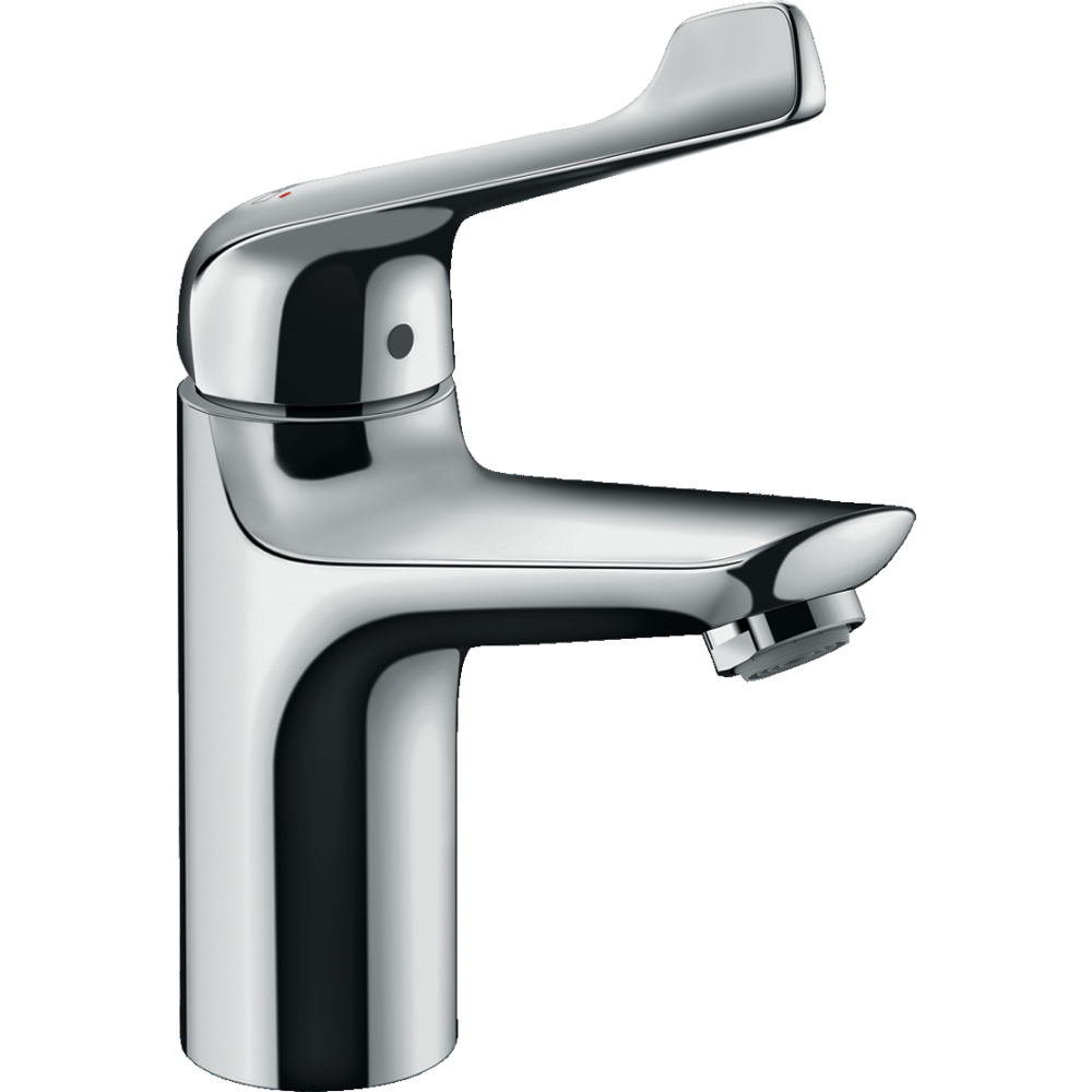Смеситель для раковины hansgrohe Novus 100 со сливным гарнитуром, с удлиненной рукояткой 71921000, хром