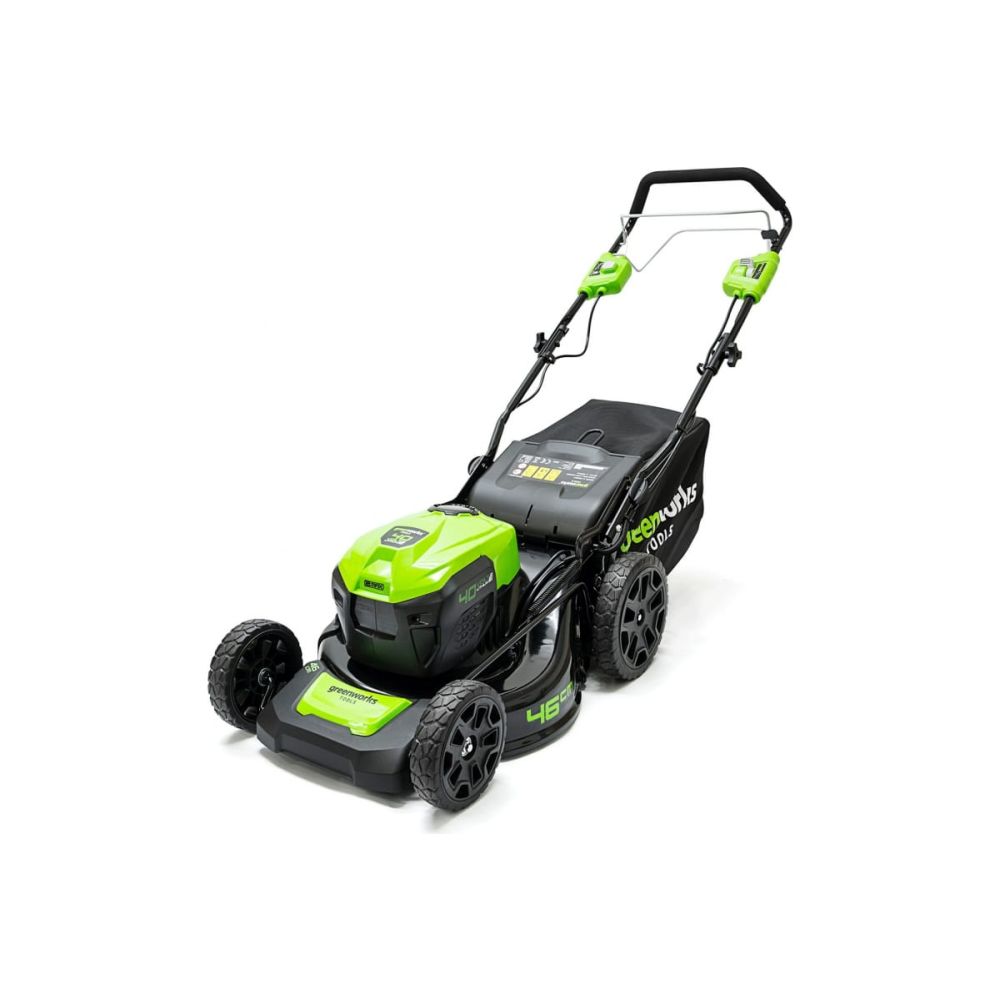Аккумуляторная газонокосилка Greenworks, 40 В, 46 см, 55 л, без АКБ и ЗУ, 2506807