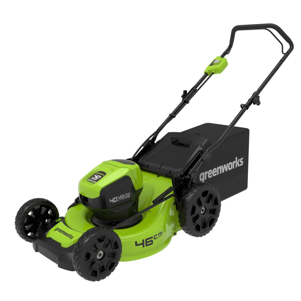 Аккумуляторная газонокосилка Greenworks, 40 В, 46 см, 55 л, без АКБ и ЗУ, 2514407