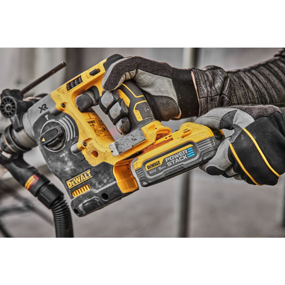 Аккумуляторный перфоратор DEWALT DCH273P1, 18 В, 2.1 Дж, 4600 уд/мин, с АКБ 5 Ач и ЗУ (DCH273P1N-XJ)