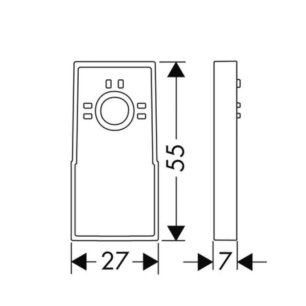 Прокладка для крепления штанги на плитку hansgrohe Raindance 98993000, хром