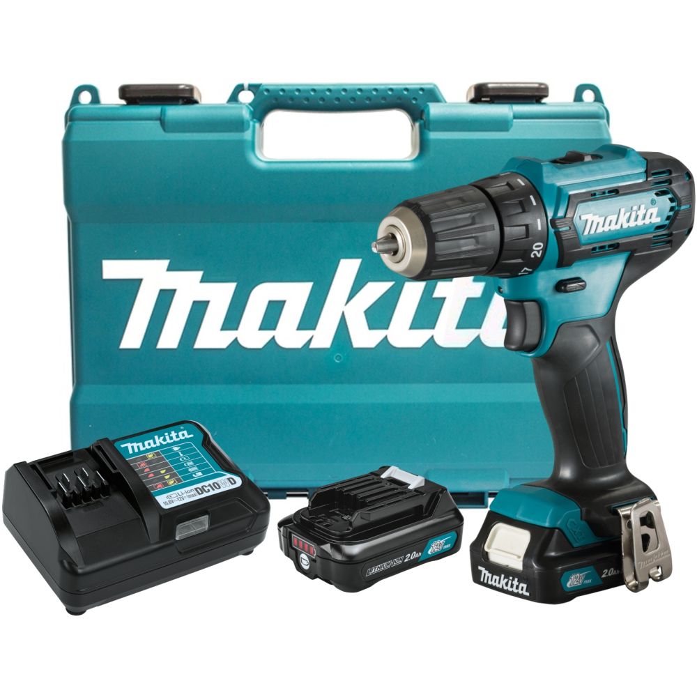 Аккумуляторная дрель-шуруповерт Makita DF333DWAE, 12 В, 1700 об/мин, с 2 АКБ 2 Ач и ЗУ, в кейсе (УЦЕНЕННЫЙ ТОВАР) (DF333DWAE/BU)