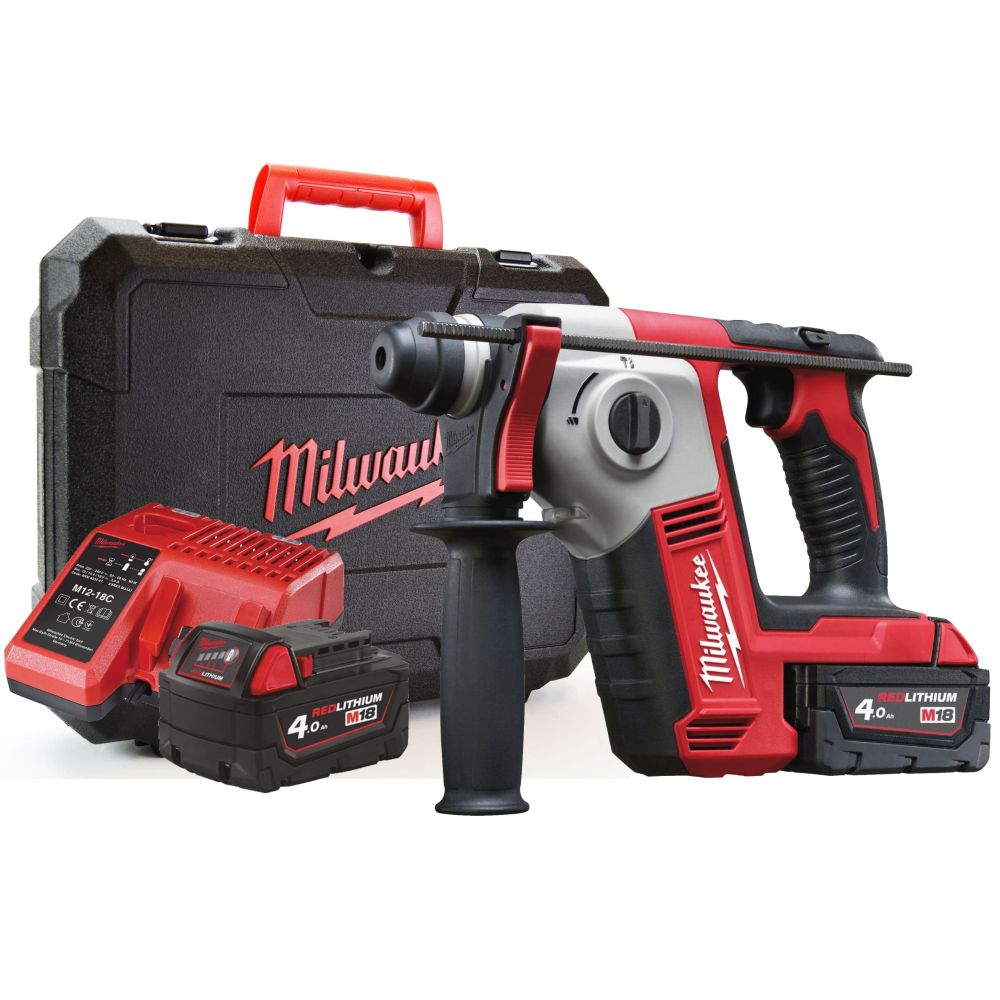 Аккумуляторный перфоратор Milwaukee M18 BH-402C 4933443330, 1.2 Дж, 7000 уд/мин, с 2 АКБ 4 Ач и ЗУ, в кейсе
