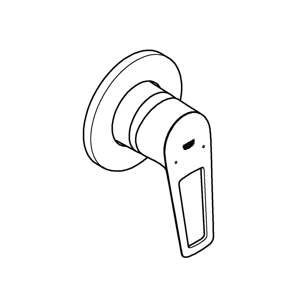 Смеситель для душа GROHE BauLoop в комплекте с монтажной частью, хром (29042001)