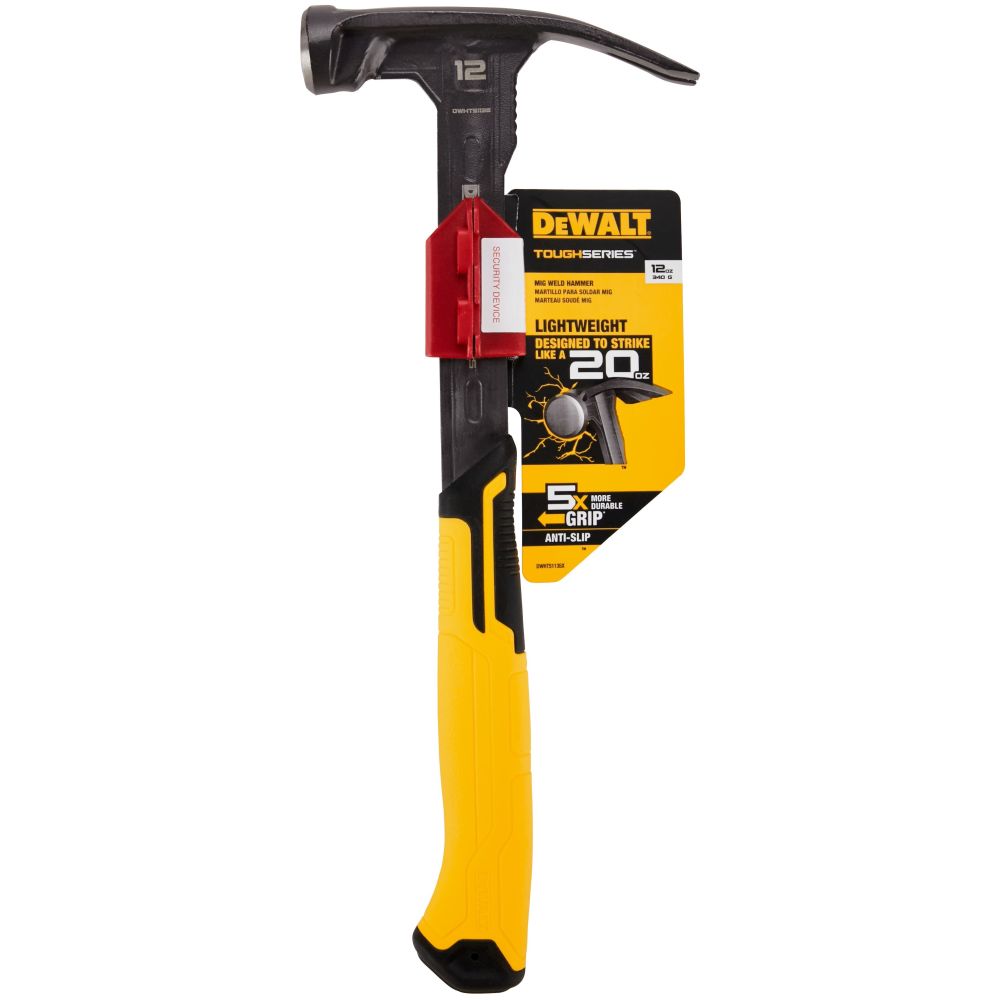 Молоток с прямым заострённым гвоздодёром DEWALT TOUGHSERIES, облегчённый, 340 г (DWHT51135X)