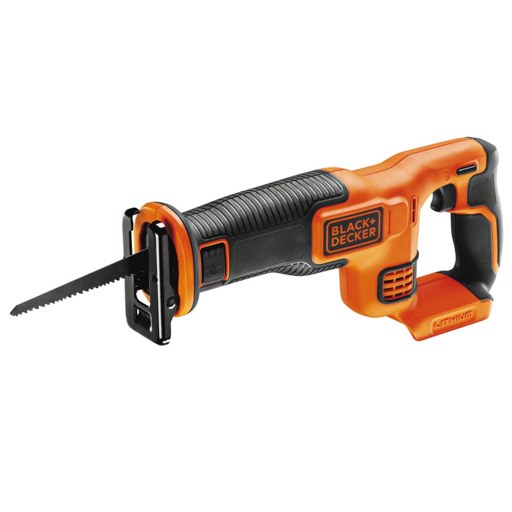 Аккумуляторная сабельная пила BLACK+DECKER, 18 В, 3000 ход/мин, 22 мм, без АКБ и ЗУ, BDCR18N