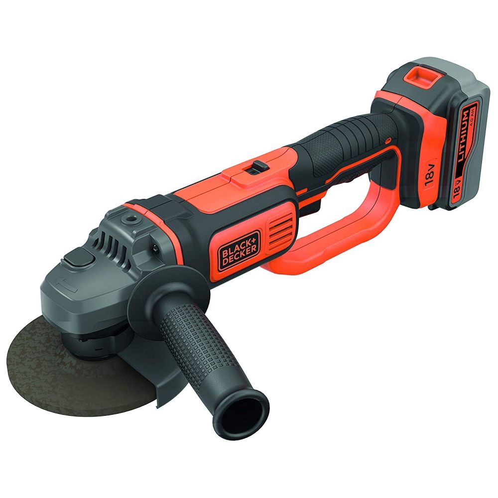 Аккумуляторная углошлифовальная машина BLACK+DECKER BCG720M1, 18 B, 4 Ач , Li-Ion, 1 АКБ, ЗУ