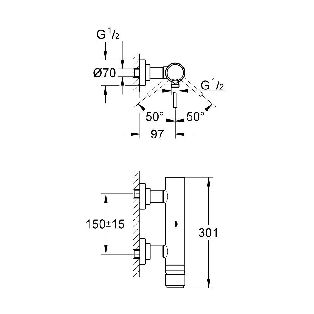 Смеситель для душа GROHE Atrio, хром (32650001)