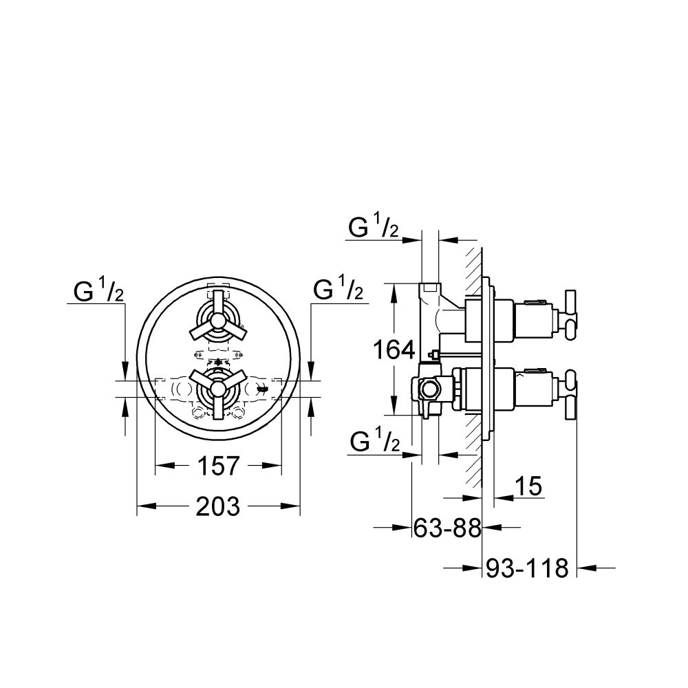 Термостат для душа GROHE Atrio, хром (19144000)