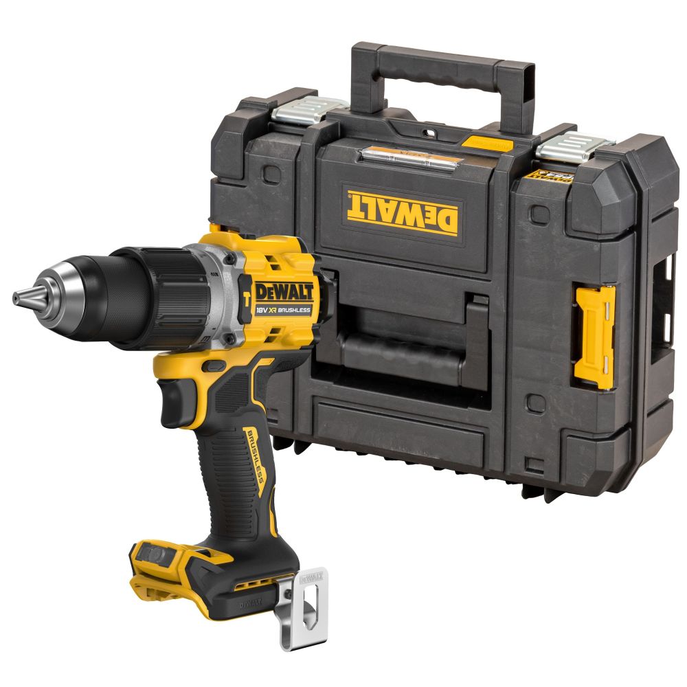 Ударная дрель-шуруповерт DEWALT DCD805NT, 18 В, 2000 об/мин, 34000 уд/мин, без АКБ и ЗУ, в кейсе TSTAK (DCD805NDWST1-70703)