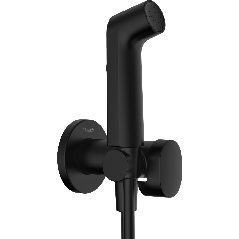 Гигиенический душ hansgrohe 1jet S со смесителем, держателем и шлангом 125 см 29232670, матовый черный