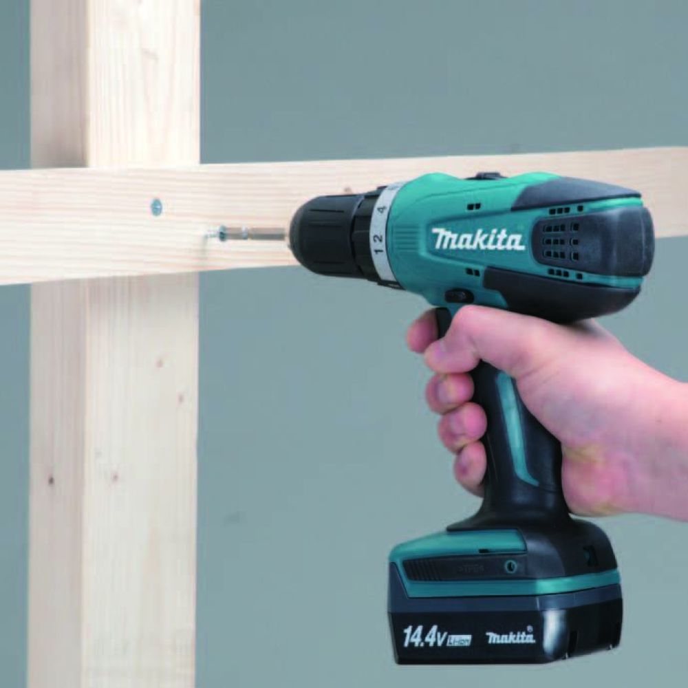 Аккумуляторная дрель-шуруповерт Makita DF347DWEX9, с набором бит, 2 АКБ 1.5 Ач и ЗУ, в кейсе