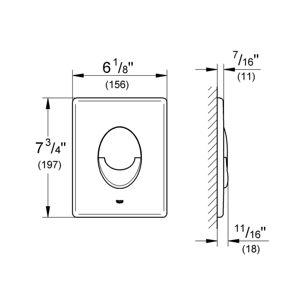 Комплект инсталляции для унитаза, GROHE Rapid SL 4 в 1 с панелью смыва Skate Air, хром (38750001)