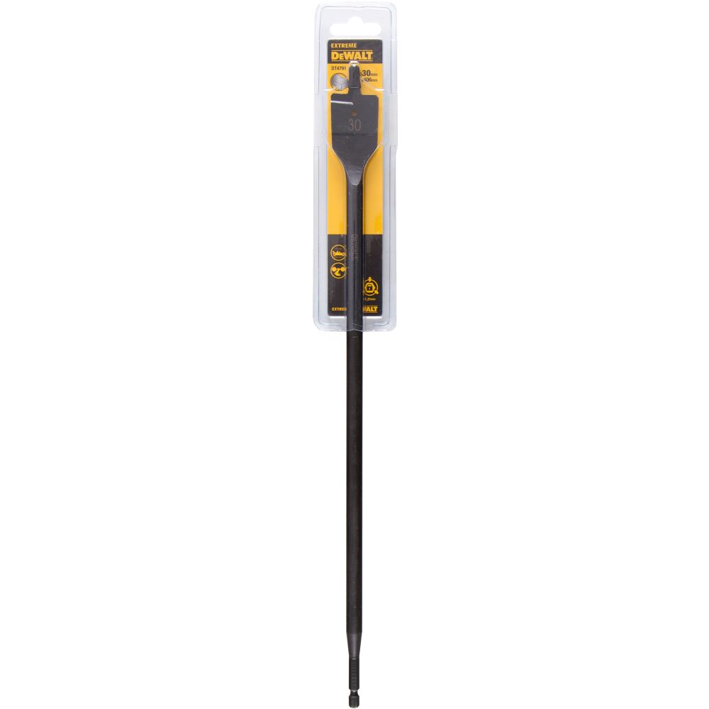 Сверло DEWALT EXTREME DT4791, по дереву перьевое IMPACT 1/4 дюйма 30 x 406 мм