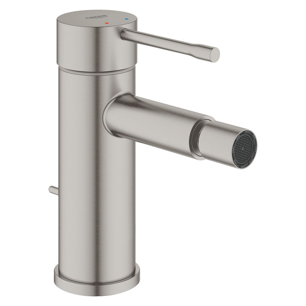 Смеситель для биде GROHE Essence с донным клапаном, суперсталь (24178DC1)