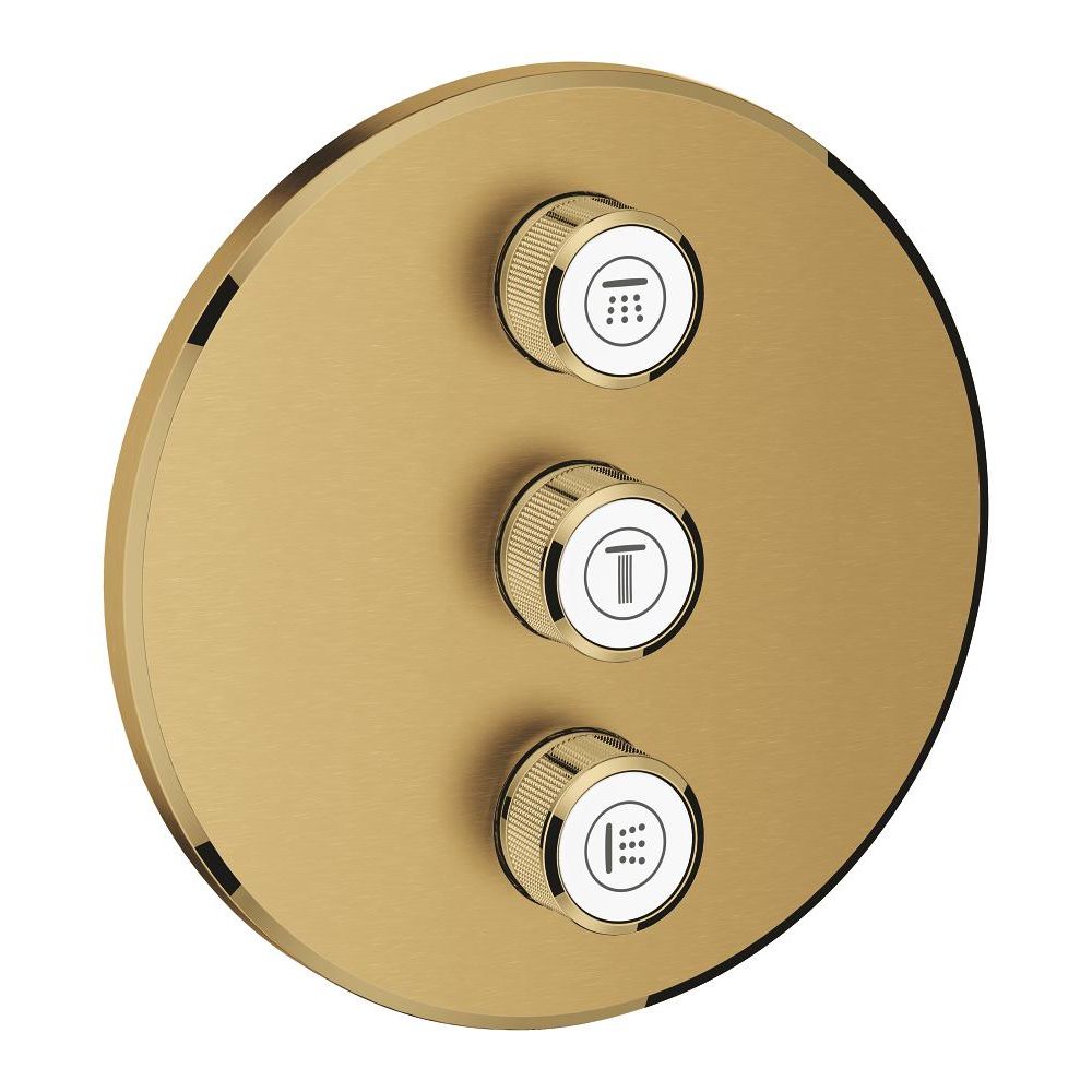 Внешняя часть переключателя потоков GROHE Grohtherm SmartControl на 3 потребителя, холодный рассвет матовый (29122GN0)