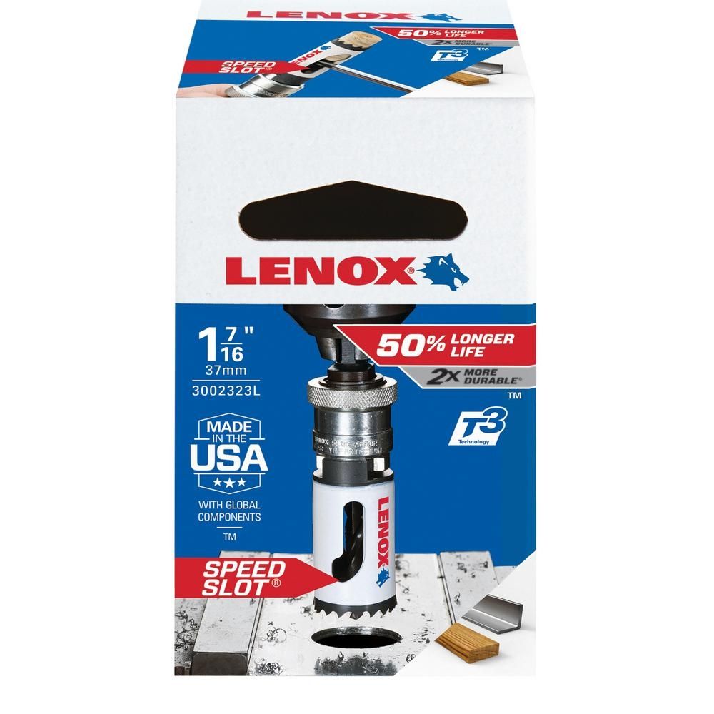 Коронка Lenox® Speed Slot® 3002323L, биметаллическая, T3, 37мм