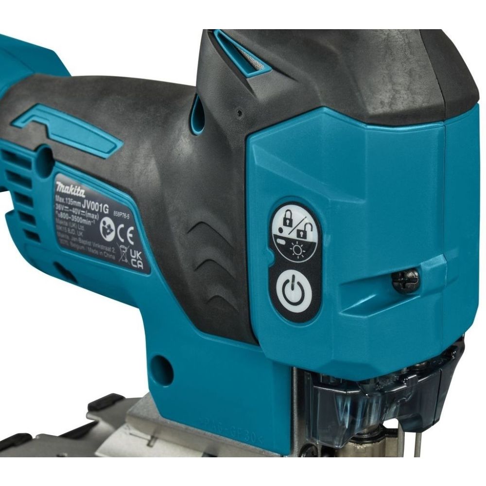 Аккумуляторный лобзик Makita JV001GZ01, 40 В, 3500 ход/мин, 26 мм, без АКБ и ЗУ