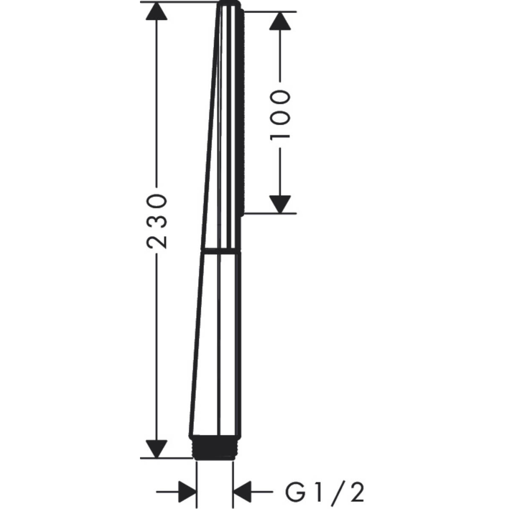 Ручной душ hansgrohe Rainfinity 100 1jet EcoSmart 26867670, матовый черный