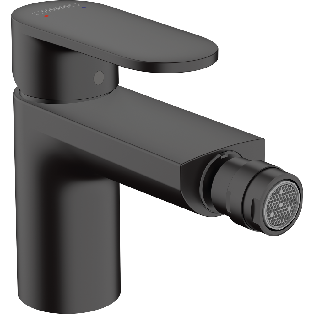 Смеситель для биде hansgrohe Vernis Blend со сливным гарнитуром 71210670, матовый черный