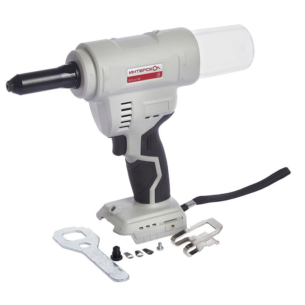 Аккумуляторный заклепочный пистолет ИНТЕРСКОЛ ВПА-6/18В, АПИ, с АКБ 2 Ач и ЗУ (646.1.0.70-B2C)