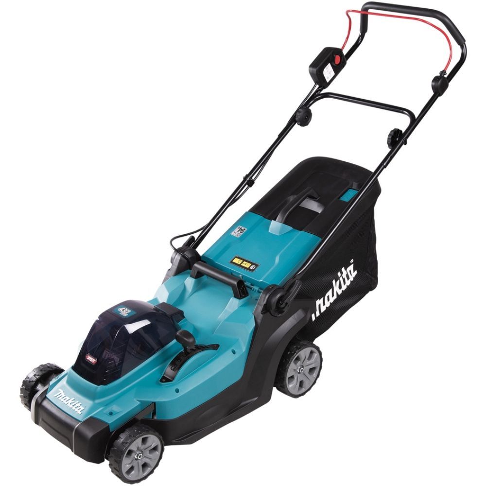 Аккумуляторный набор садовой техники Makita, 40 В: газонокосилка LM004 + триммер UR002, с АКБ 4 Ач и ЗУ
